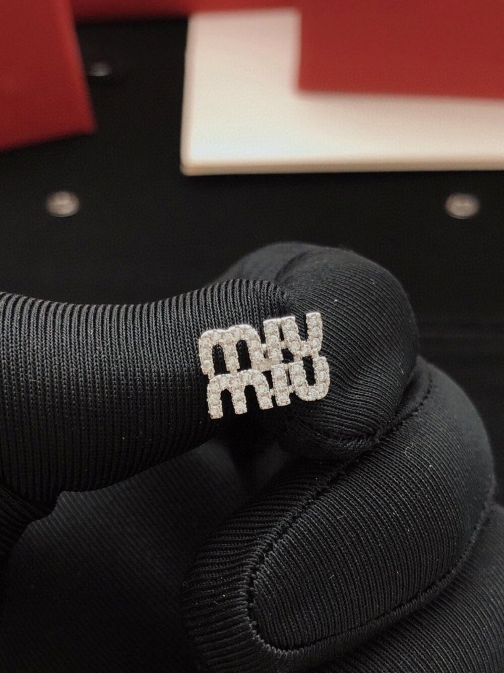 Miu Miu Mini Diamond Stud Earrings - Picture 3 of 9